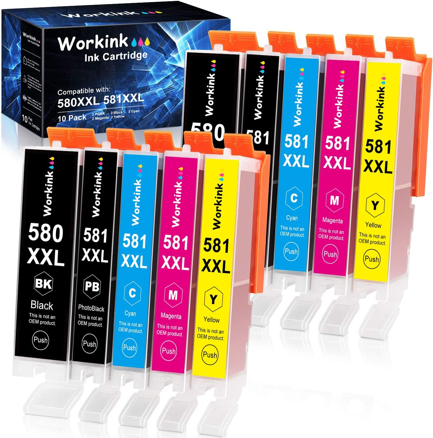 Glliter PGI-580XXL CLI-581XXL Druckerpatronen Kompatibel für Canon 580 Glliter PGI-580XXL CLI-581XXL Druckerpatronen Kompatibel für Canon 580
