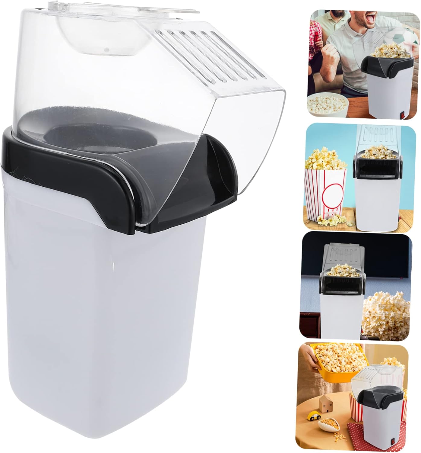110V Automatic Small Popcorn Maker Machine for Home Use Electric Popcorn Popper Compact Snack Machine Bowl and Cups for Movie Nights and Parties