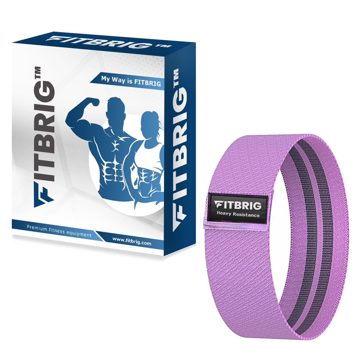 FITBRIG Premium Resistance Fabric Bands Hip Band Toning Exercise Band for Home Gym Workout Stretching Thera Band for Fitness Physical Therapy Booty Bands for Women and Men Pack of 1 (Purple) (B0D4DBRPKB) Amazon Price History, Amazon Price Tracker