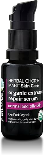 Miniatura 3 de Elección de hierbas orgánico Mari Extreme Repair Serum normales y grasas Piel 100ml3.4oz vidrio botella de bomba