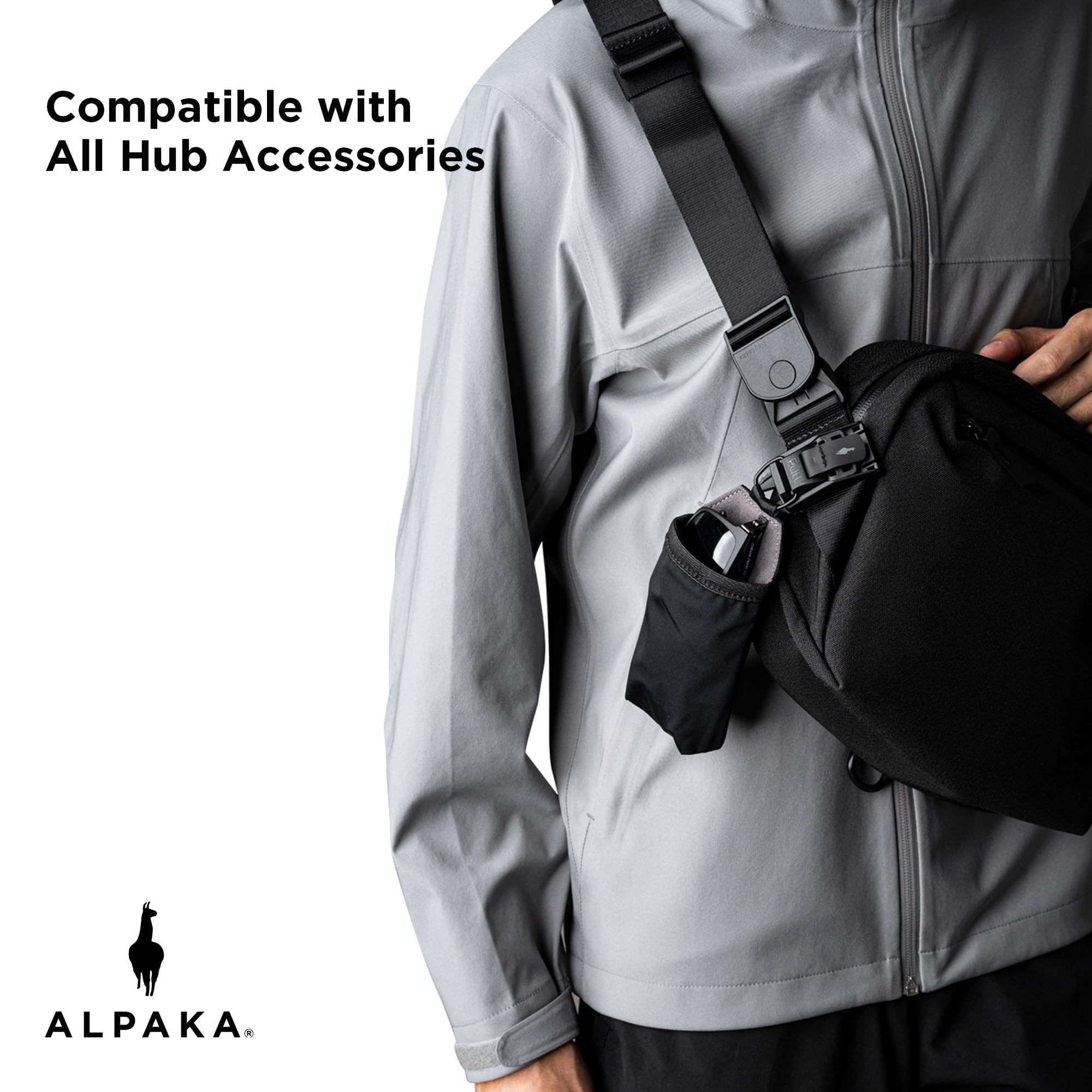ALPAKA HUB Sunglasses Pouch – Sonnenbrillen Etui | Mikrofaser-Futter, kratzfestes Nylon 840D, wetterfest, kleiner Organizer für Reisebrillen, kompatibel mit HUB System