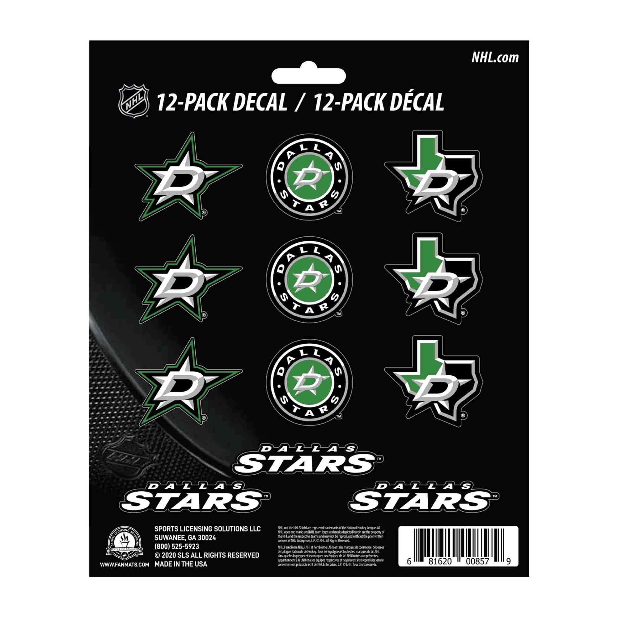 FANMATSNHL Unisex-Adult NHL Mini Decal 12-E2pk