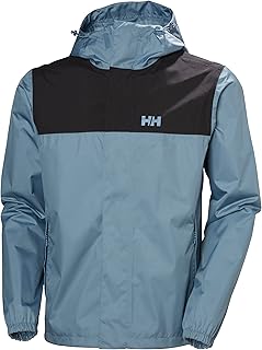 Helly-Hansen Vancouver Rain Jacket - Men's Waterproof, Breathable, Adjustable Hood, Seam-Sealed
