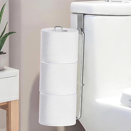 Miniatura 9 de Soporte de papel higiénico negro, soporte de rollo de papel higiénico montado en la pared sobre el tanque, soporte de pañuelos de camping negro mate