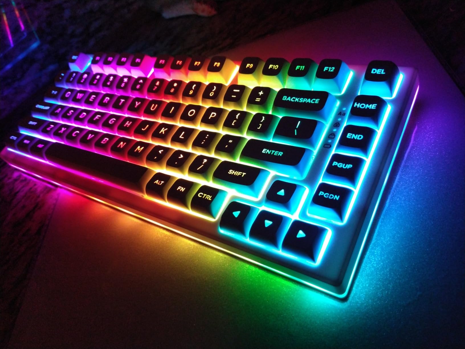 Womier Black and White PBT Keycaps - ISA Profile, 189 Keys for Cherry ...