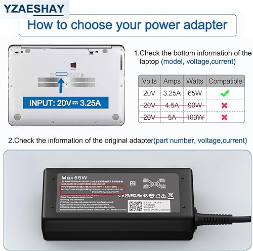 Miniatura 2 de Reemplazo para cargador Chromebook de 65 W, cargador USB C para laptop compatible con Lenovo/Hp/Dell/Acer/Asus/Samsung USB tipo C cable de