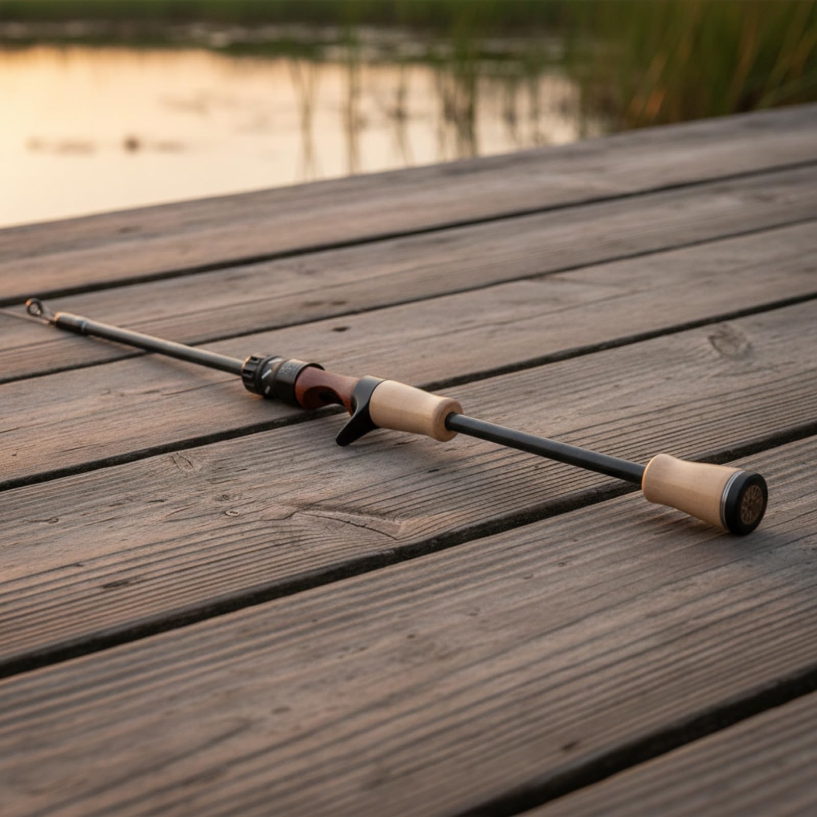 Manico per Canna da Pesca Manico Impugnatura Porta Mulinello Riparazione con Sezione Centrale Carbonio Alluminio Grip Ergonomico in Adatto a | Personalizzato, Componenti, per Costruzione Canne