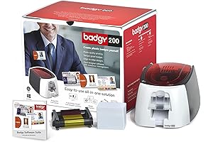 Badgy200 Plastic Card Printer for Personalized, Secure ID Badges