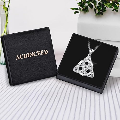 Miniatura 7 de Wiccan Jewelry - Collar de nudo celta de plata de ley 925, joyería celta para mujeres y hombres, collar de estrella de David, collar de amuleto