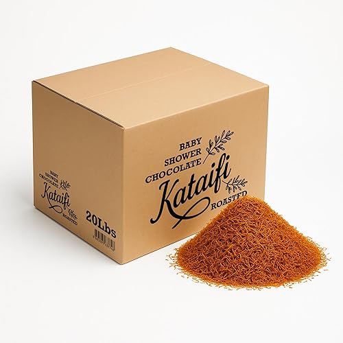 Miniatura 7 de Masa filo rallada Kataifi picada seca y asada - Kadayif para barra de chocolate Dubai, pastelería Kunafa, trigo rallado Kanafeh, ingrediente de