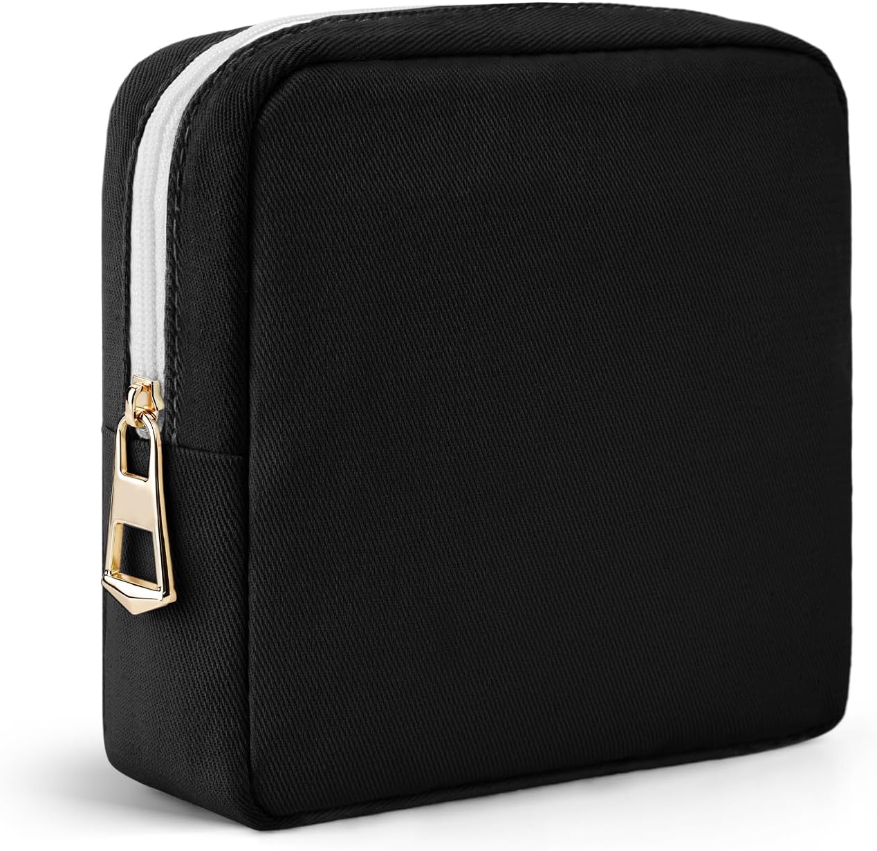 Canvas Period Pouch Discreet Sanitary Napkin Storage Bag Black