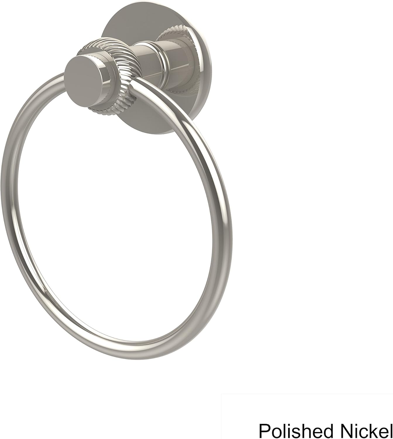 Allied Brass 916T-SN Mercury Collection Twist Accent Towel Ring, Satin Nickel