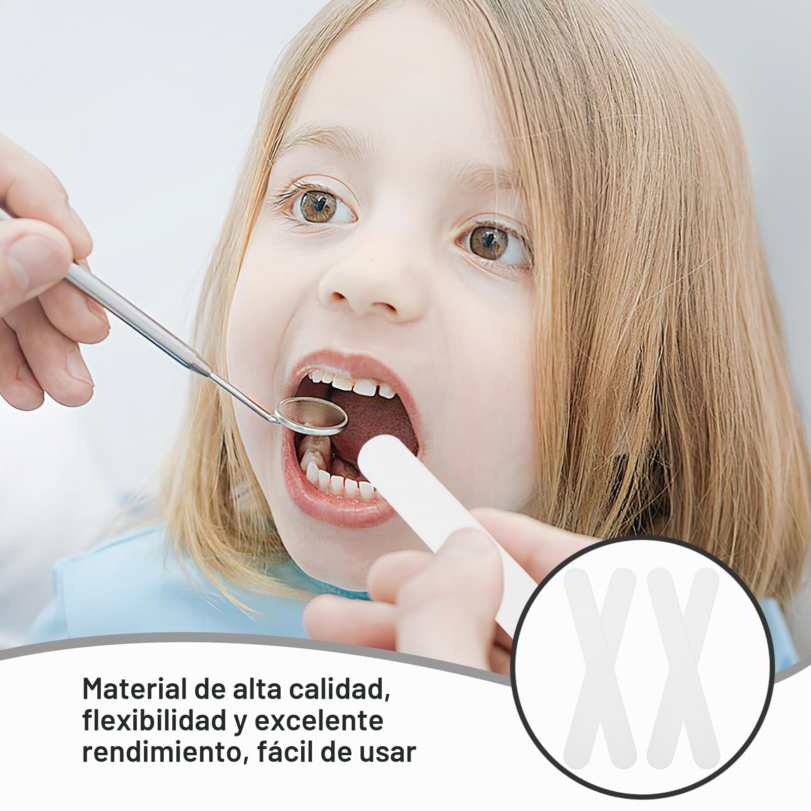 ULTECHNOVO 50 Uds Depresor de Lengua Dental de Plástico Depresor de Lengua de Plástico Depresor de Lengua de Metal Rascadores Labio Mejilla