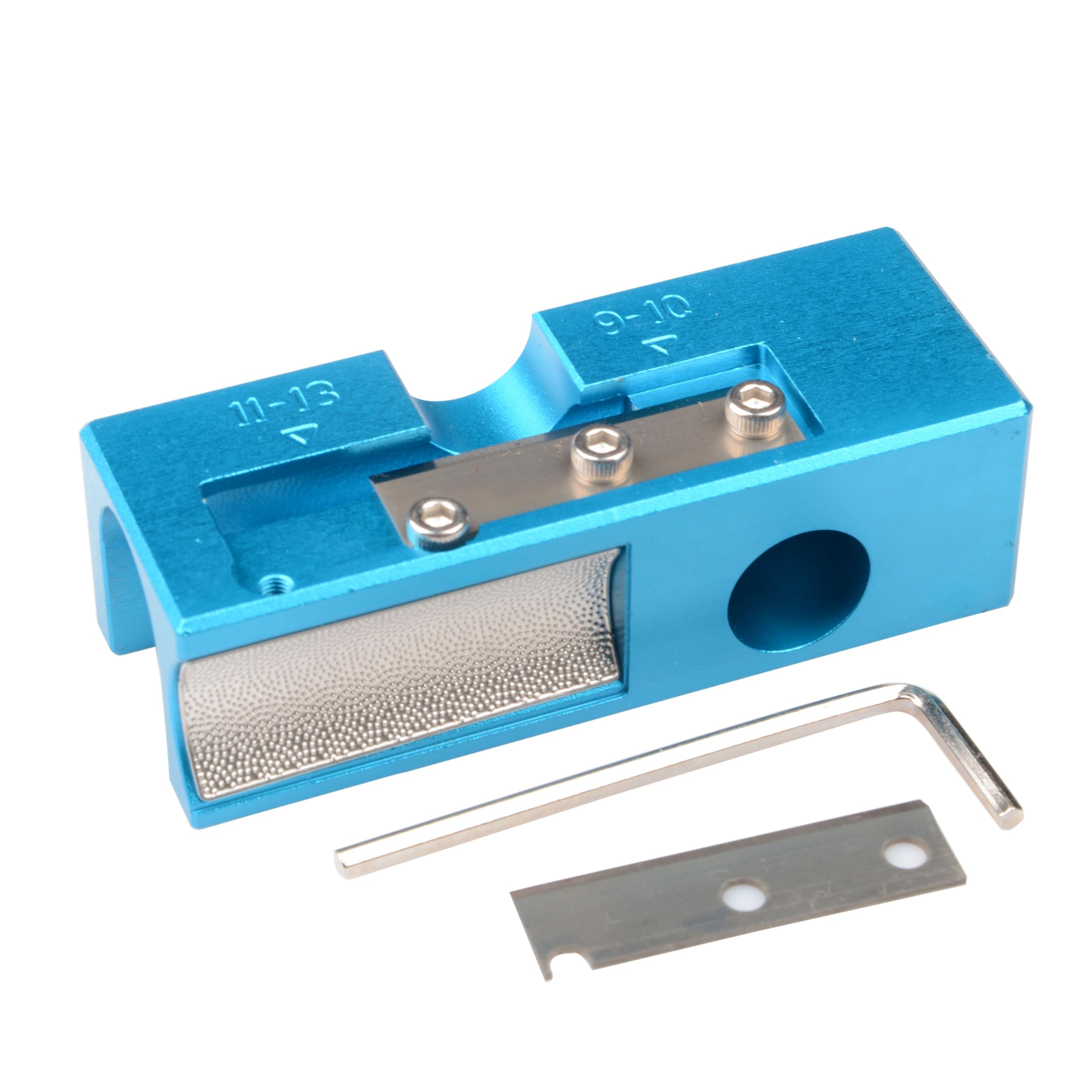 10 in 1 Aluminum Pool Cue Tip Repair Tool, Pool Cue Accessories for Replacement and Shaping Cue Tips Blue