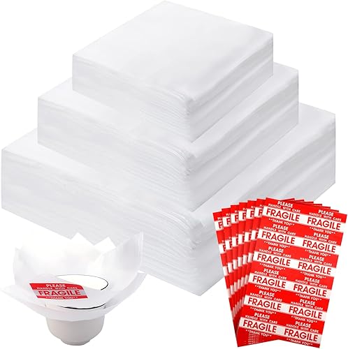 260 piezas de bolsas y hojas de espuma de cojín y embalaje de advertencia frágil etiquetas adhesivas de envío pegatinas frágiles para envío de