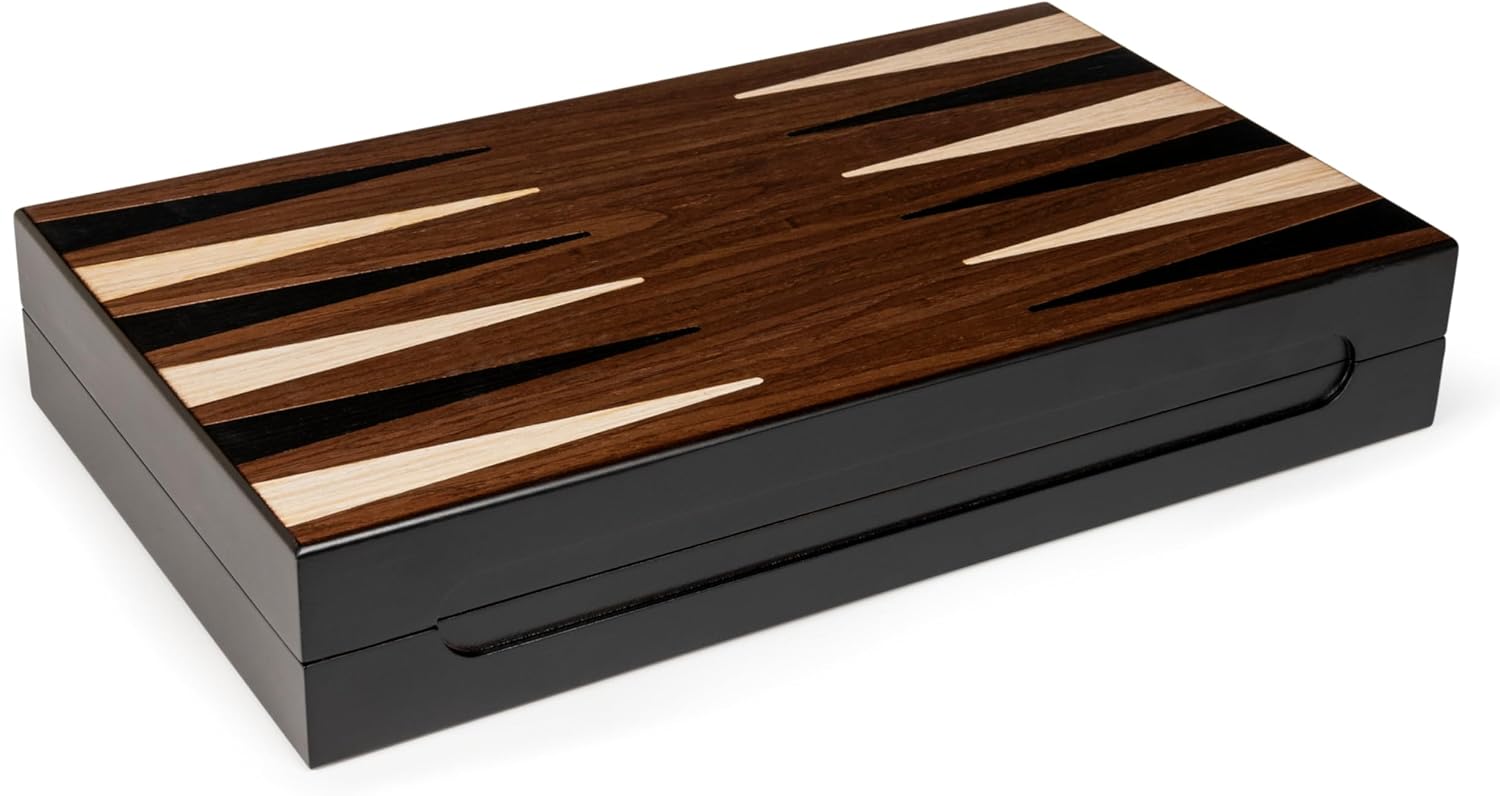 Spin Master Games Legacy Deluxe Wooden Backgammon Classic 2-Player Original Board Game Set with Cups and Dice, for Kids and Adults Aged 8 and up