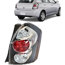 Tail Light Brake Stop Lamp Left Compatible with Pontiac Vibe 2009-2010 Tail Lamp Driver Side Black