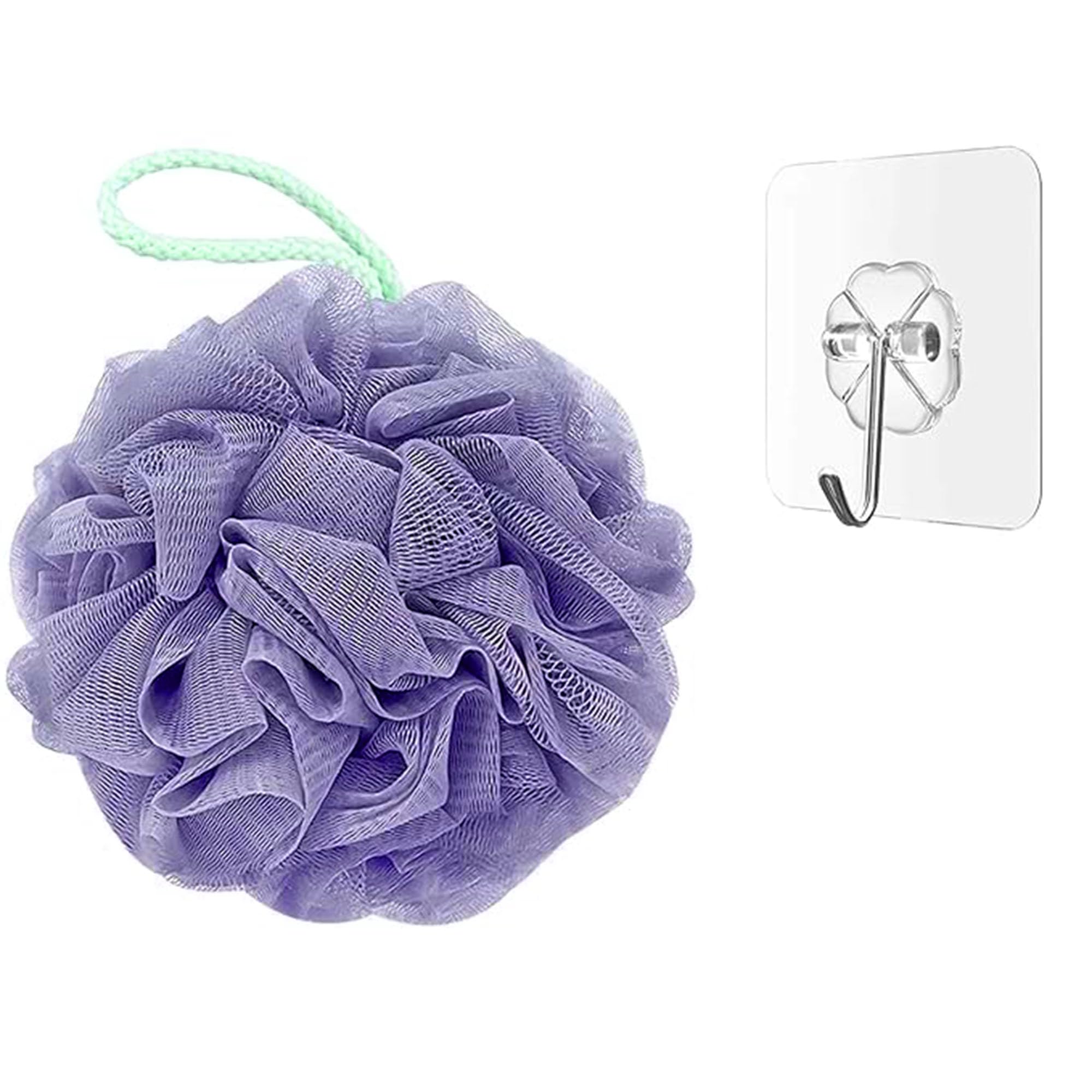 pop colours Bath Loofah | with Hanging Hook| High Lather Cleansing | Mesh Nylon - Natural Fiber | (Color may vary)-image-10