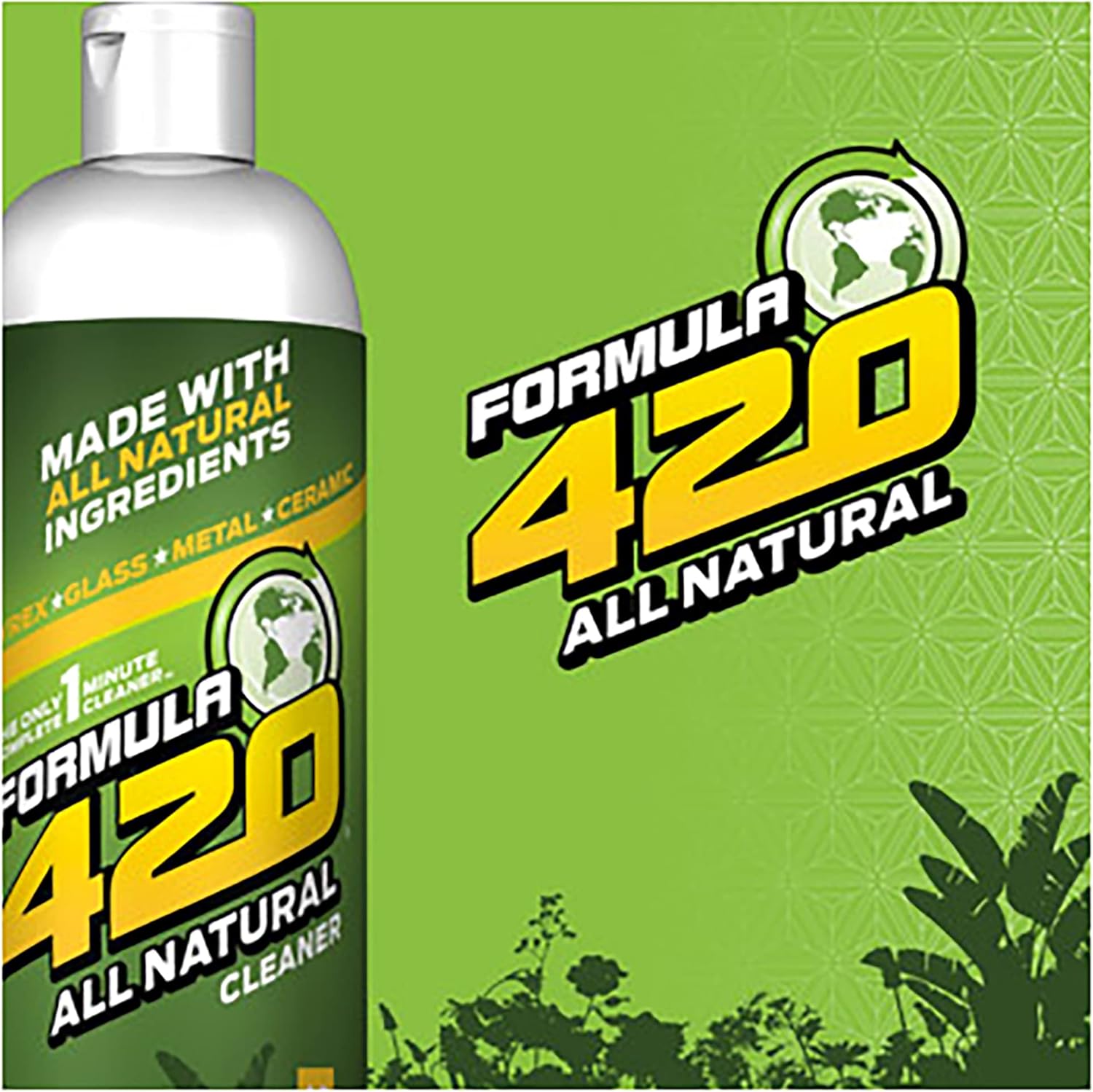 All Natural by Formula 420 | Glass Cleaner | Cleaner Pack | Safe on Glass, Metal, Ceramic, and Pyrex | Cleaner - Assorted Sizes (16 oz - 3 Pack)