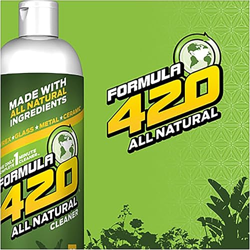 Miniatura 7 de All Natural Formula 420 - Limpiador de pipas  Limpia  Vidrio, Pyrex, Metal y Cerámica 16 onzas