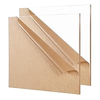 Vista 10 de Hoja de Acrílico Transparente 18" x 24" x 1/4" de Grosor (6mm) Panel de Plexiglás Fundido para Proyectos de Artesanía, Señalización, Corte Láser