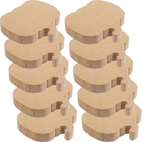 Miniatura 2 de VOSAREA 10 piezas de disfraces de fiesta de Halloween para niños con forma de calabaza Calabazas de Halloween en blanco sin terminar, artesanías de