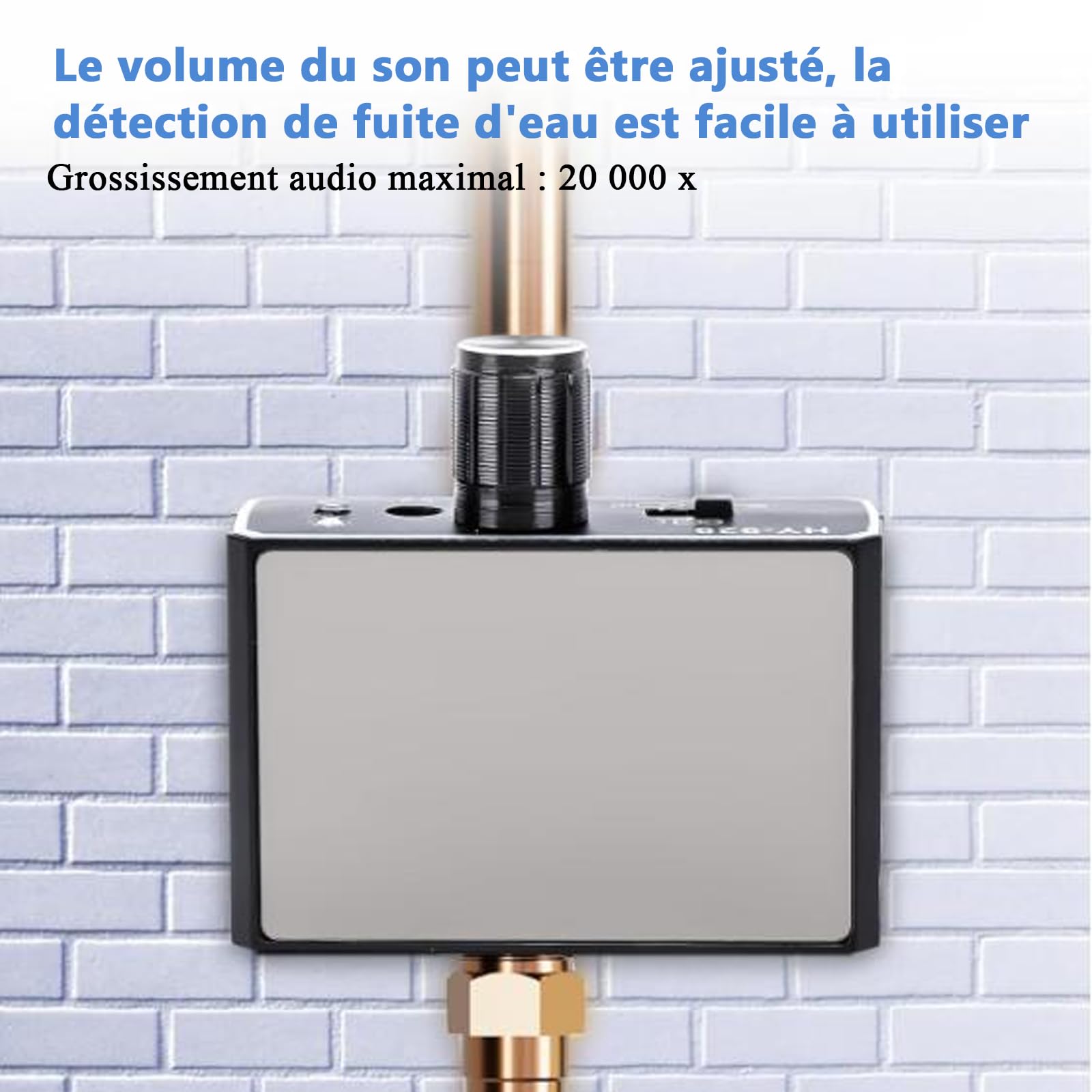 Détection De Fuite De Conduite D'Eau, Détecteur De Fuite D'Eau Souterraine Moniteur De Fuite D'Eau,2000x Outil D'Intensificateur De Son De Détection De Fuite Pour Tuyau D'Acier De Ciment D'Eau