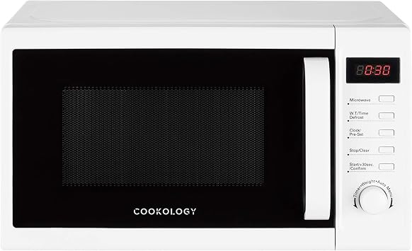 Cookology 20L Freestanding Microwave Digital 800W - 25cm Turntable - White