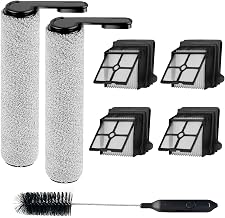 [Version 1, Not Removable] Accessories for Tineco Floor One S7 Pro/Floor One S6, 2 Brush Rollers, 4 Filters, All-in-One Vacuum Replacement Parts