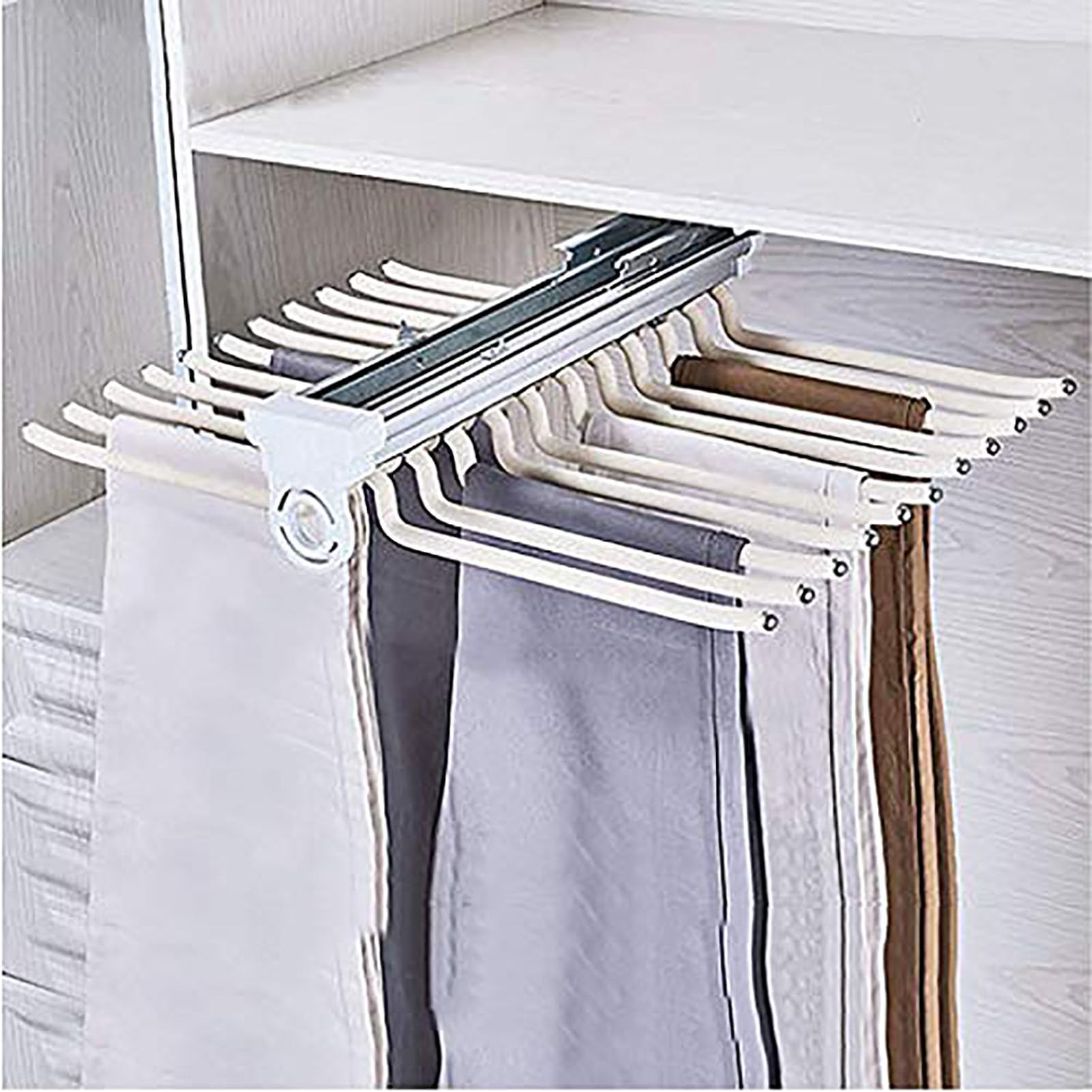 Porte-pantalon coulissant dressing amovible et télescopique