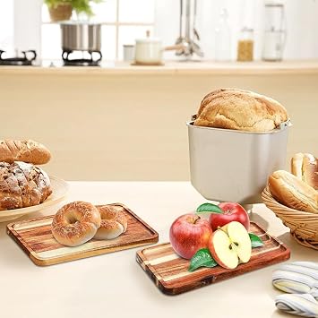Acacia Wood Serving Tray 12 Pack Rectangular Platter Board