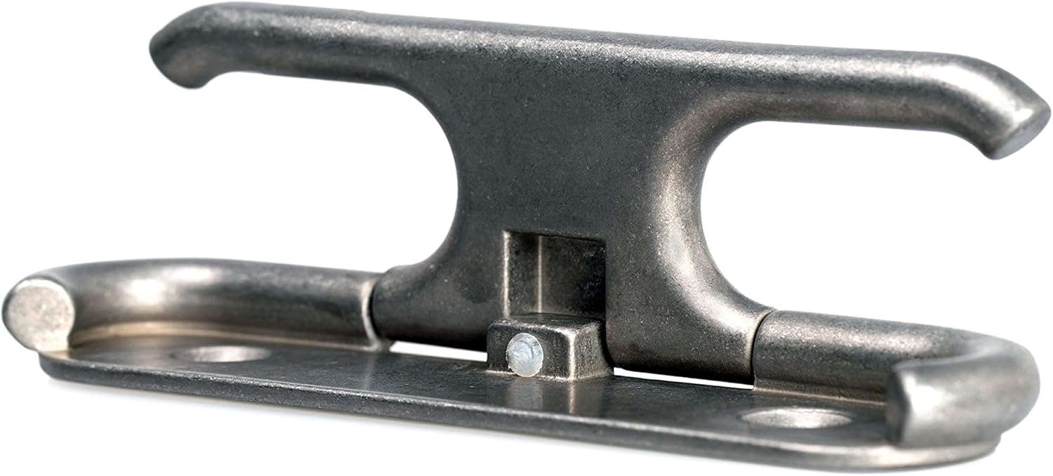 Mxeol Folding Boat Cleat Flip Up Cleats Stainless Steel Eagle Handle Design W/Back Plate & Fasteners : Sports & Outdoors