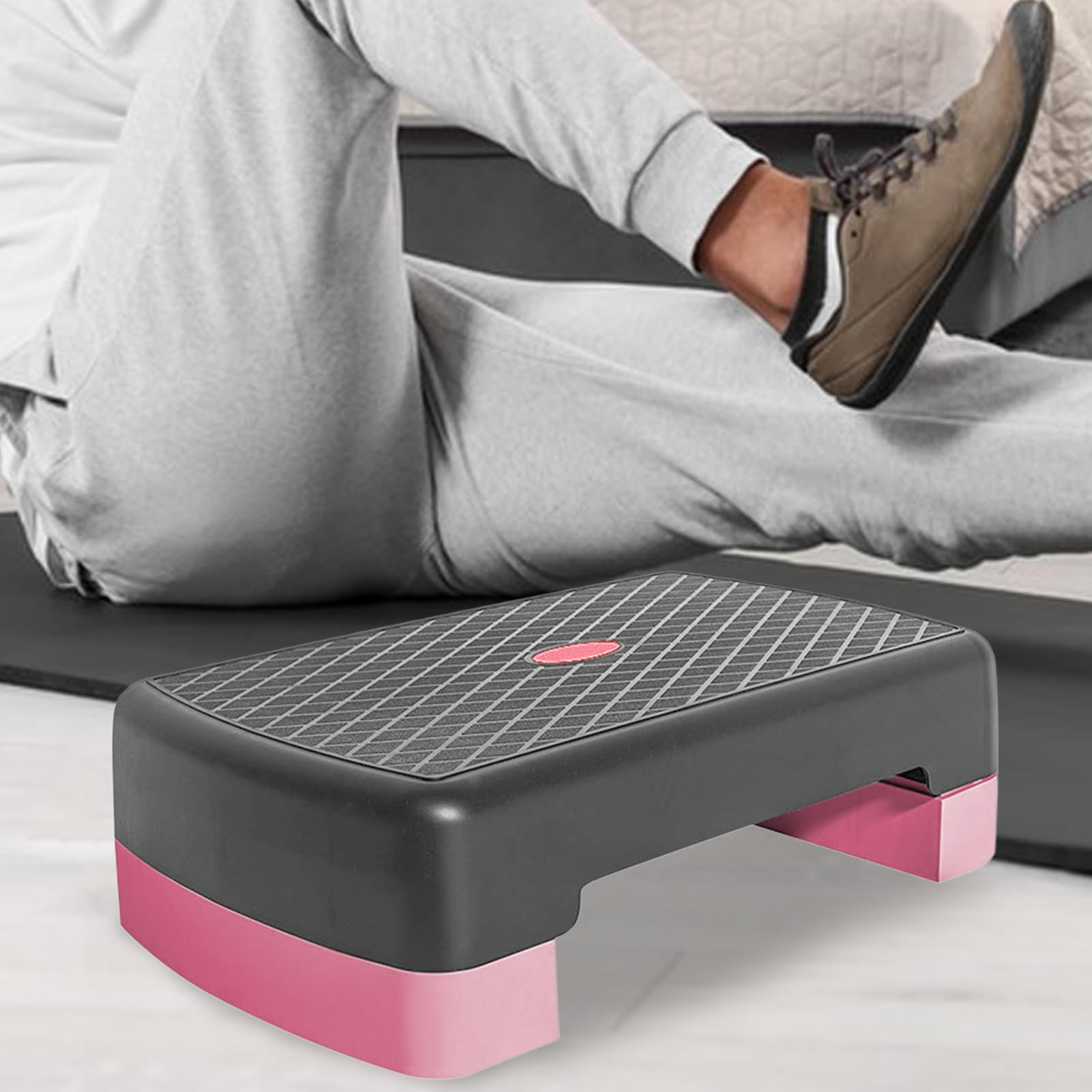 Stepper d'Aérobic, step d'exercice aérobique Hauteur Réglable Stepper de Fitness Planche de Step Equipement De Fitness pour Fitness à la Maison et au Bureau, 45x28x13cm