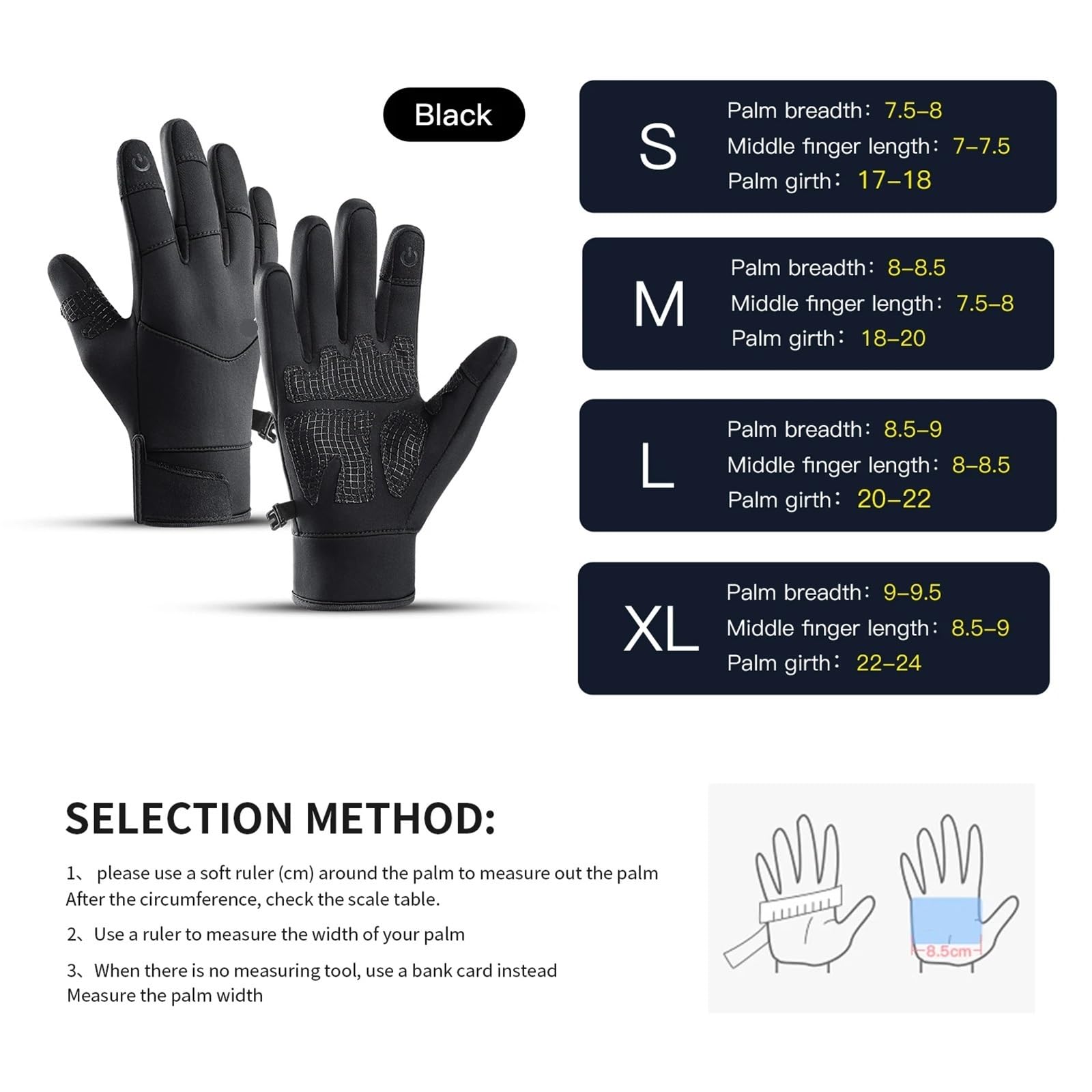 Gants d'escalade 3 Paires de Gants d'hiver for Hommes et Femmes, for Cyclisme en Plein air, Escalade, Moto Chaude, Gants de Cyclisme froids, Coupe-Vent, antidérapants pour Escalade(M)