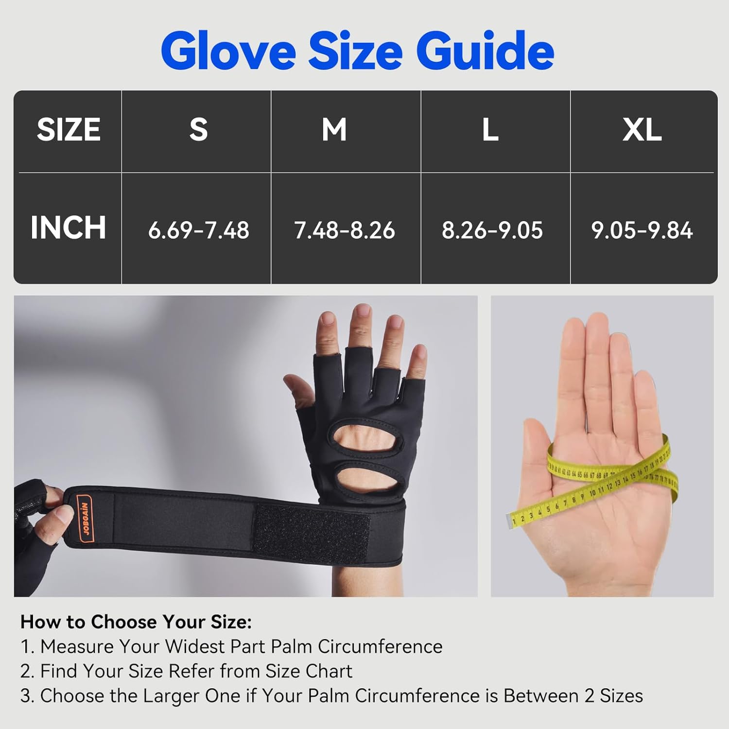 Workout Gloves for Men and Women, Gym Weight Lifting Padded Gloves with Wrist Wrap Support, Full Palm Protection & Extra Grips, for Weightlifting, Exercise, Cross Training, Fitness, Pull-Up - Image 7