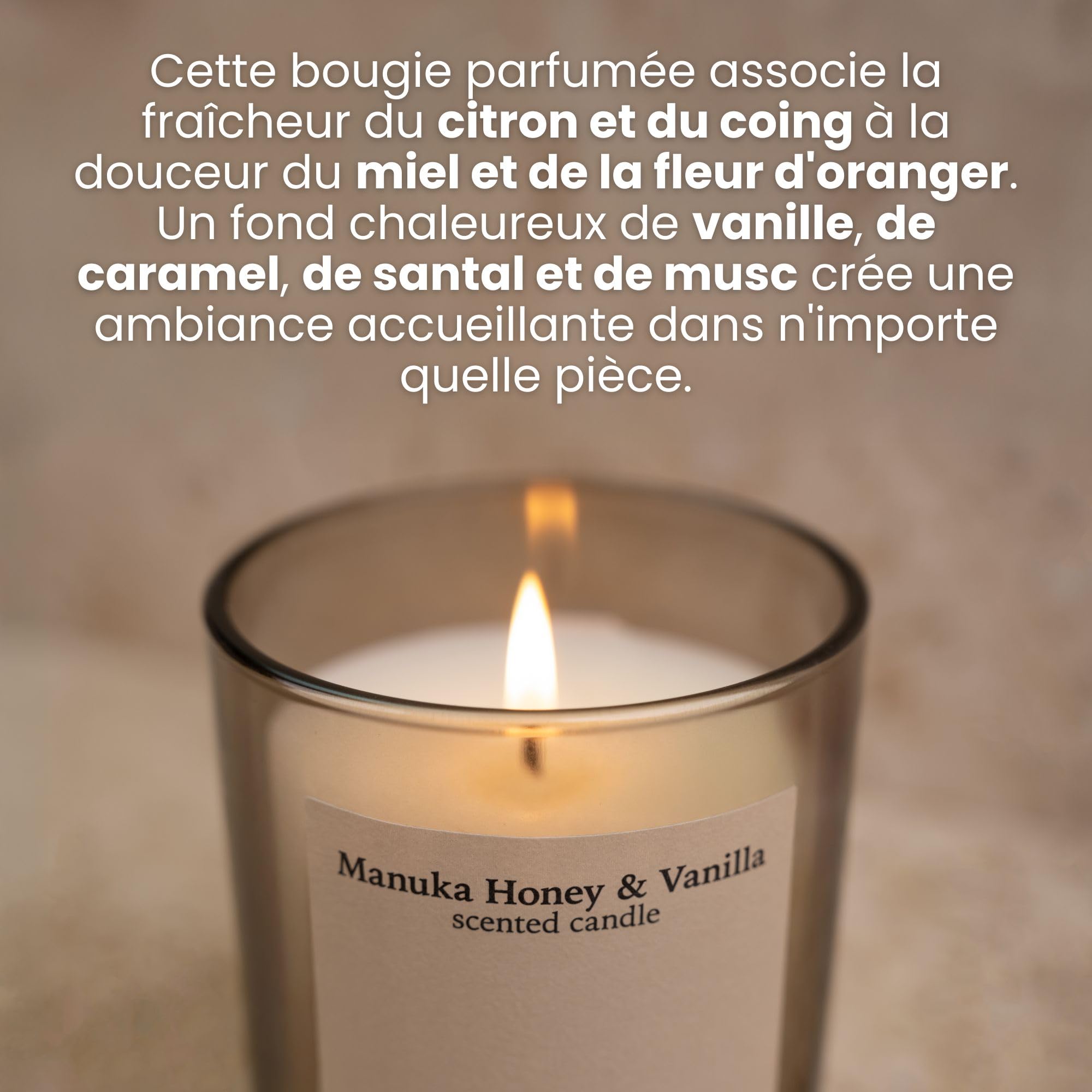 Jean & Len Bougie Miel de Manuka & Vanille 195 g
