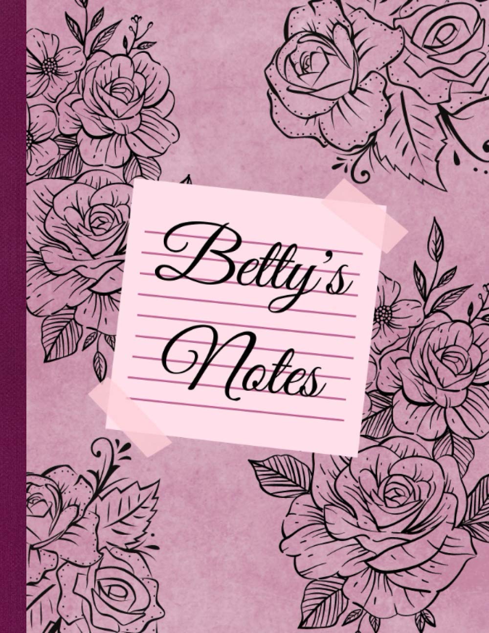Betty’s Notes: Custom Name Personalized Journal with Roses. Old Pink Flowered Notebook with Name Betty. A Gift for Women (My Name’s on It! Journals)
