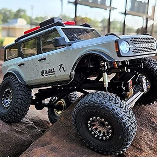 Miniatura 7 de INJORA Llantas de rueda 1.0 RC de metal Beadlock llantas para todos los accesorios de actualización de automóvil a escala 124 axial SCX24 (negro y