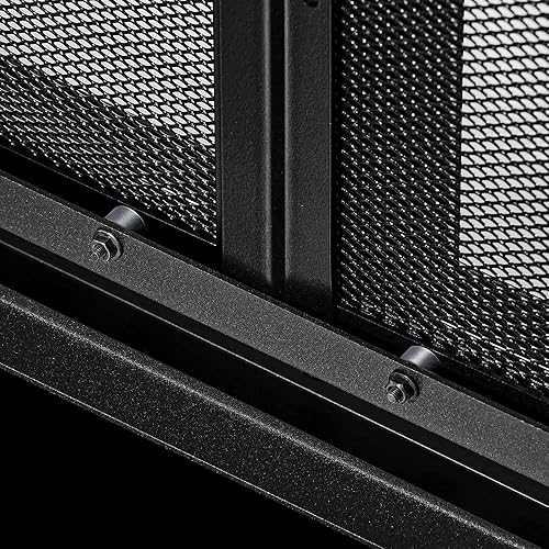 Miniatura 7 de UniFlame - Kendall - Puertas de chimenea estilo gabinete con vidrio templado ahumado (color negro, tamaño grande - se adapta a aperturas de 36 a 43