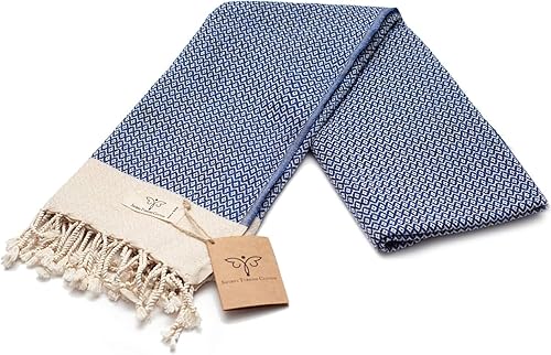 Miniatura 7 de Smyrna Turkish Cotton - Toalla turca original para la playa, 37 x 71 pulgadas, pestemal y toalla turca para spa, playa, alberca, gimnasio y baño