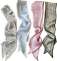 RFQMNO 4/40 Pcs Hair Scarf for Women, 35x2.36 Lightweight Silk Headband, Purse Bag Scarves - Versatile Stylish Gift