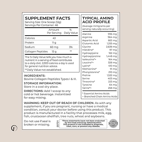 Miniatura 2 de Faster Way - Péptidos de colágeno - 0.44 oz de colágeno hidrolizado + 0.43 oz de proteína por porción - cabello, piel y uñas - Aminoácidos -