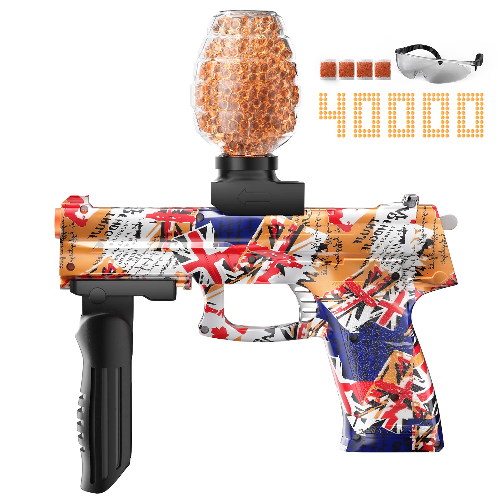 Buy Navshot Splatter Ball Gun Automatic Gel Ball Blaster Pistol, with 40K Water Beads & HD