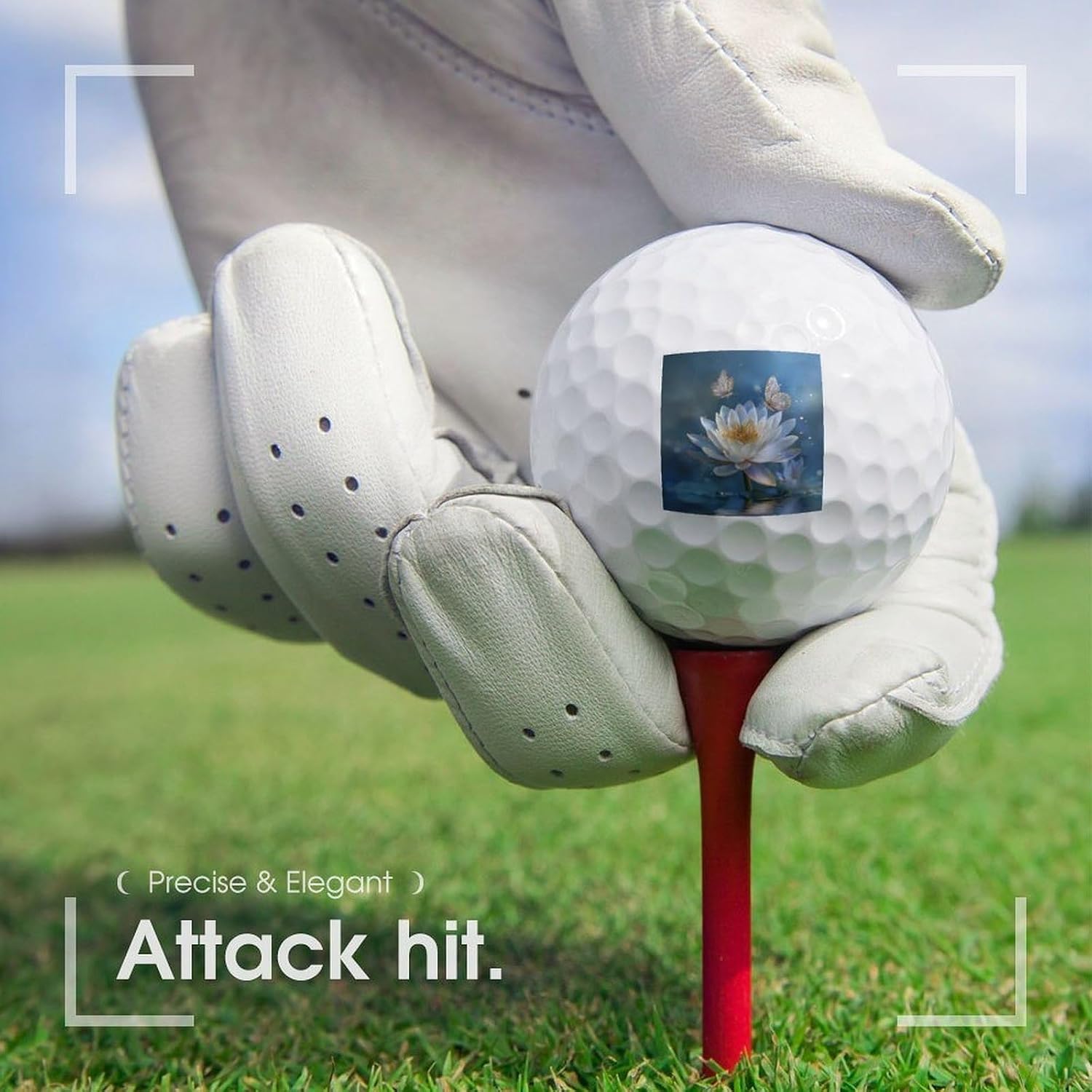 Lotusflower Butterflies Funny Golf Balls Novelty Golfer Gifts | Practice Balls,Golf Accessories