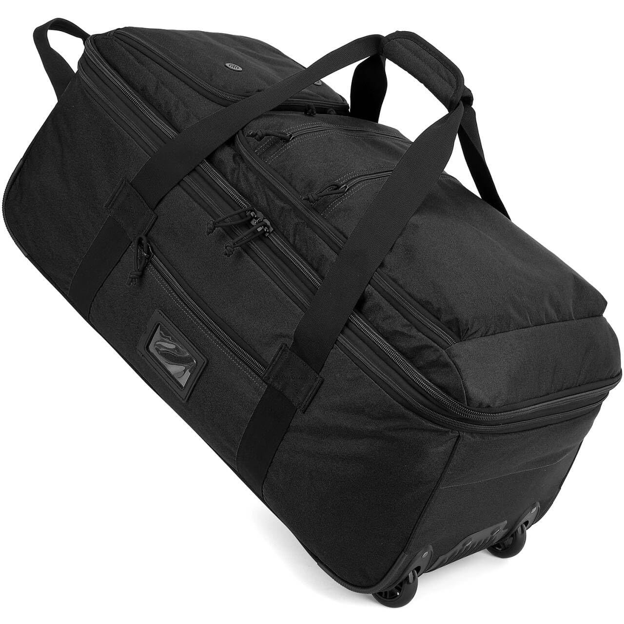 Borsone da Viaggio Pieghevole con Ruote Grande 85-100L Espandibile Borsa Sportiva Uomo Valigia con Ruote XL per Campeggio, Nero