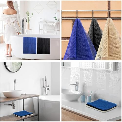 Vista 172 de Juego de ducha de 3 piezas de red exfoliante africana de estilo brillante, esponjas de baño largas para una piel suave y refrescada, el brillo
