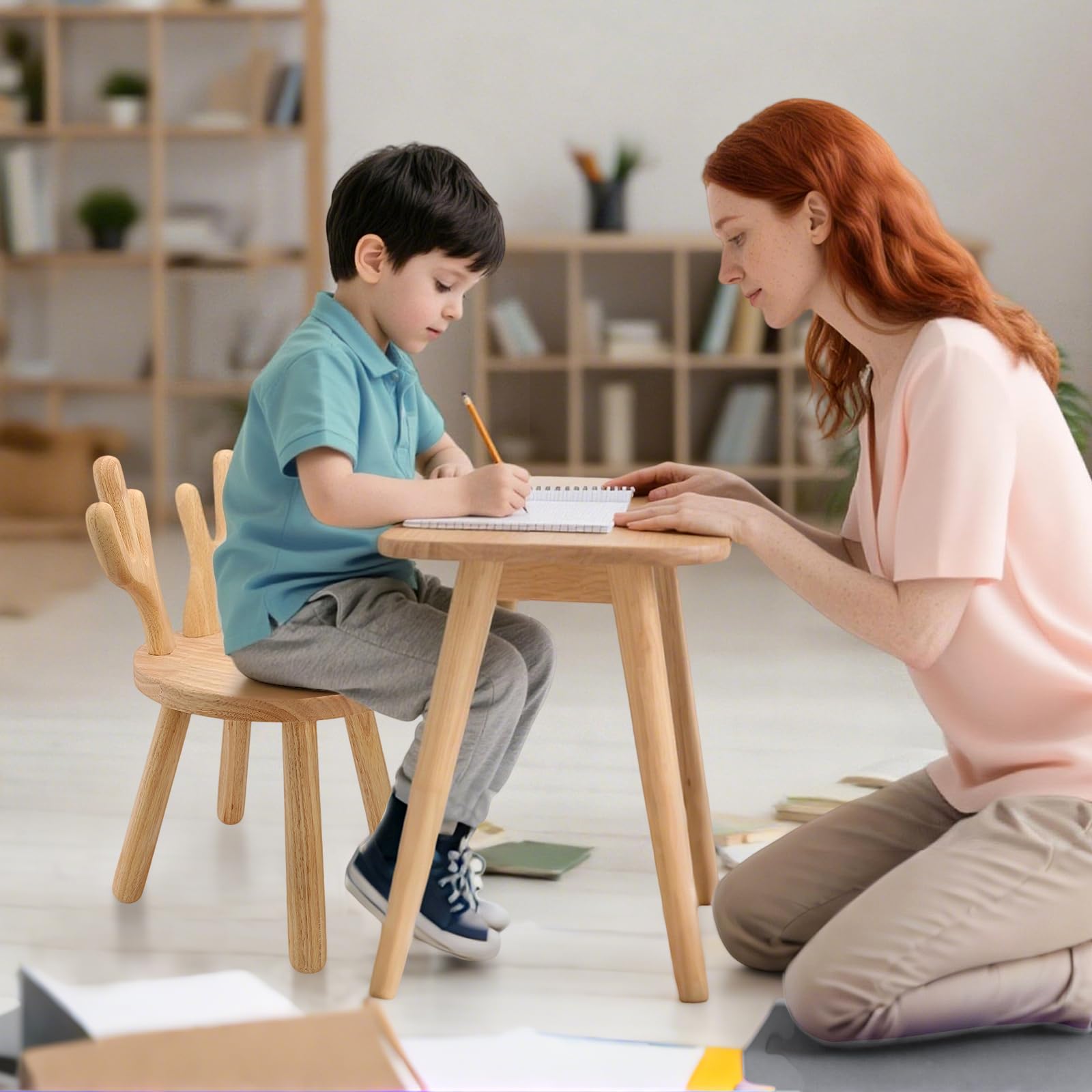 Silla infantil de madera para niños, taburete sensorial portátil antideslizante para plantas, 1 unidad, tamaño: 18 pulgadas, para fiestas infantiles, sala de juegos, hogar, escuela,