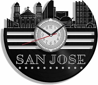 San Jose California USA Wall Clock Vinyl Record Wall Art 12 Inches Home Decoration Travel Souvenir Gifts