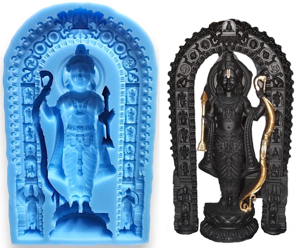 BBG Ram Lalla Silicone Mold ayodhya pran partishtha 10 Avtar ram Temple Ram janambhumi Vishnu Avtar Flexible and Reusable Washable Silicone Mould (for Resin Art only)-image-8