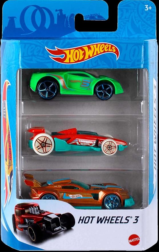 Hot Wheels Pack de 3 autos escala 1:64 miniatura 2